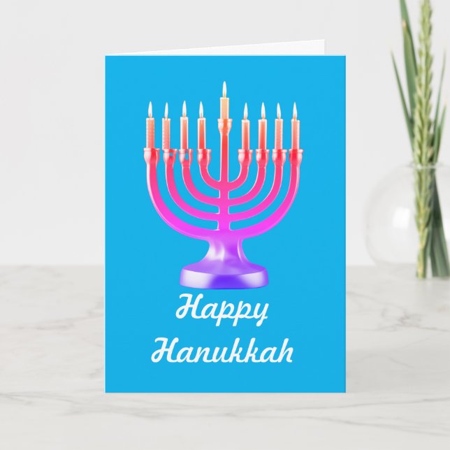Hanukkah, 5" x 7" Folded Hanukkah Card (Front)