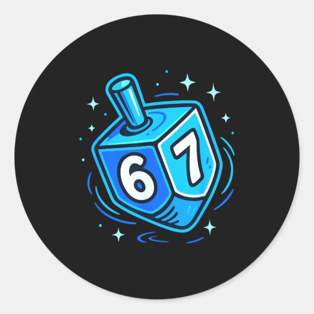 Hanukkah 67 Meme Chanukah Jewish Men Women Kids  Classic Round Sticker (Front)
