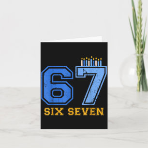 Hanukkah 67 Six Seven Boy Girl Kids 67 Meme Hanukk Card