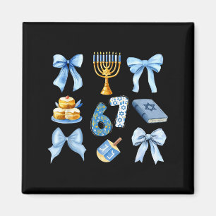 Hanukkah 67 Six Seven Girl Kids 67 Meme Coquette B Magnet