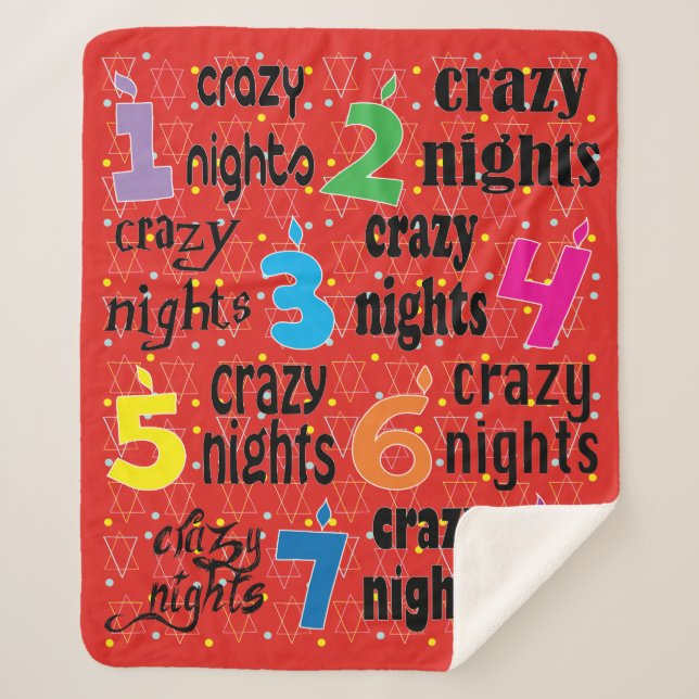 Hanukkah 8 Crazy Nights Sherpa Blanket/Medium Blanket (Front)