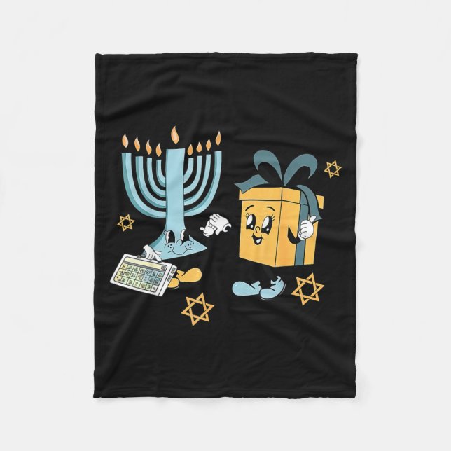 Hanukkah Aac Speech Therast Slp Communication Acce Fleece Blanket (Front)