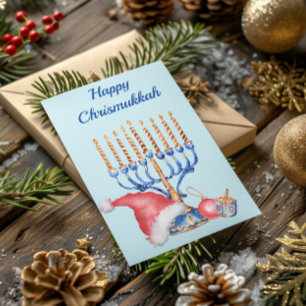 Hanukkah and Christmas Chrismukkah Holiday Card