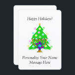 Hanukkah and Christmas Together Holiday Card<br><div class="desc">Christmas gifts and Chanukah menorah ornaments for interfaith families who are Jewish and Christian celebrating both holidays this season.</div>