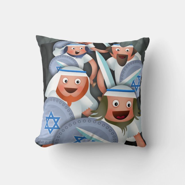 Hanukkah and the Maccabees Cushion (Front)
