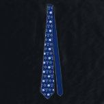 Hanukkah Blue Menorah Dreidel Pattern Chanukah Tie<br><div class="desc">Cool Hanukkah necktie in pretty blue with a cool pattern of Judaism star,  dreidel for fun Chanukah games,  and the Jewish menorah for the holiday.</div>