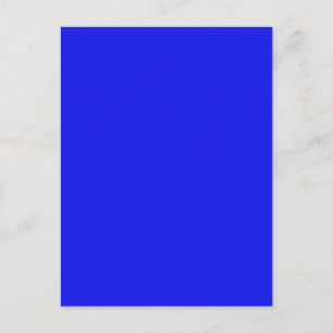 Hanukkah Bright Neon Blue Solid Holiday Background Postcard