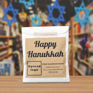 Hanukkah Business Light Brown Background Paper Bag
