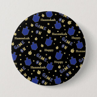 Hanukkah Button, Game On 7.5 Cm Round Badge
