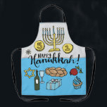 Hanukkah candle on Blue Apron<br><div class="desc">Hanukkah candle on Blue Apron</div>