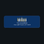 Hanukkah Candles Blue holidays Return Address Label<br><div class="desc">Personalise you holiday mailing with this funny hanukkah candles return address label.
ou can find additional coordinating items in our " Happy Hanukkah Candles" collection.</div>