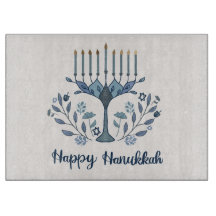 Hanukkah Candles glass board