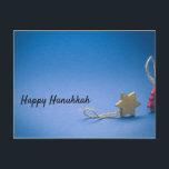 Hanukkah Card<br><div class="desc">Holiday card with blue background and ornaments</div>