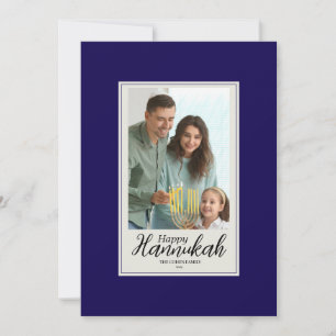 Hanukkah Card Family Photo Holiday Blessing
