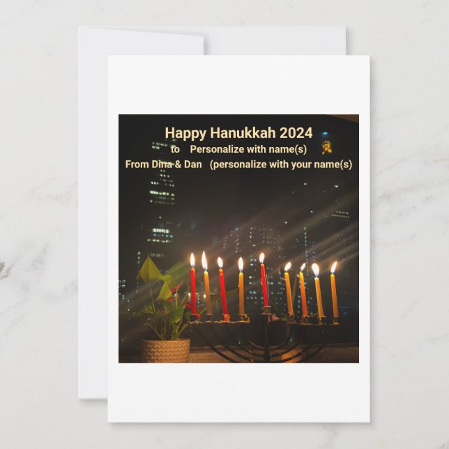 Hanukkah Card Menorah (Front)