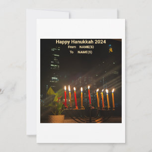 Hanukkah Card Menorah