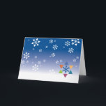 Hanukkah Card - Snowflake Jewish Stars<br><div class="desc">This is one of our many Hanukkah and Hanukkah/Christmas cards.  They are also available as ecards at www.OurJewishCommunity.org</div>