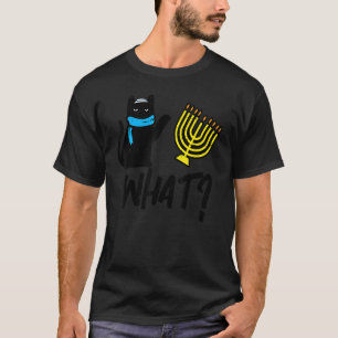 Hanukkah Cat What Chanukah Jewish Women Girls Kid T-Shirt