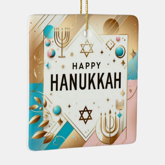 Hanukkah Ceramic Ornament (Right)