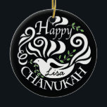 Hanukkah Chanukah Blackboard Dove Circle Ornament<br><div class="desc">Hanukkah "Chanukah Blackboard Dove" Circle Ornament. (2 sided) Personalise by deleting text on front and back of the ornament. Then using your favourite font colour, size, and style, type in your own words. Thanks for stopping and shopping by. Much appreciated! Happy Chanukah/Hanukkah! Bring a lot more holiday cheer to your...</div>