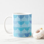 Hanukkah Chanukah Chanukkiah Menorah Pattern Blue Coffee Mug<br><div class="desc">Hanukkah Chanukah Chanukkiah Menorah Pattern in Blue. Lovely minimalist geometric Judaica design for the Jewish festival of lights.</div>