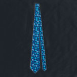 Hanukkah Chanukah Driedel Pattern Tie<br><div class="desc">Driedel pattern in pretty shades of blue. You can make the pattern larger or smaller,  click on Customise It and use the plus/minus buttons to adjust the size. © Cindy Bendel All Rights Reserved.</div>