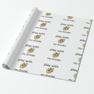 Hanukkah chanukah funny dreidel play with wrapping paper