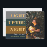 Hanukkah Chanukah Gold Light Up the Night Photo<br><div class="desc">Our Hanukkah / Chanukah Gold Light up The Night Holiday card is an elegant,  classy way to share your Hanukkah/ Chanukah wishes with friends,  family & clients!  With space for you to personalise with your name and Photo.  Enquiries? message us or email bestdresssedbread@gmail.com. Happy Chanukah!!</div>