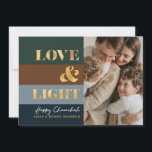 Hanukkah Chanukah Gold Love & Light Photo Greeting<br><div class="desc">Our Hanukkah / Chanukah Gold Love & Light Holiday card is an elegant, classy way to share your Hanukkah/ Chanukah wishes with friends, family & clients! With space for you to personalise with your name and Photo. Enquiries? message us or email bestdresssedbread@gmail.com. Happy Chanukah!! Need help with this design? Want...</div>