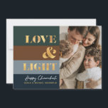 Hanukkah Chanukah Gold Love & Light Photo Greeting<br><div class="desc">Our Hanukkah / Chanukah Gold Love & Light Holiday card is an elegant, classy way to share your Hanukkah/ Chanukah wishes with friends, family & clients! With space for you to personalise with your name and Photo. Enquiries? message us or email bestdresssedbread@gmail.com. Happy Chanukah!! Need help with this design? Want...</div>
