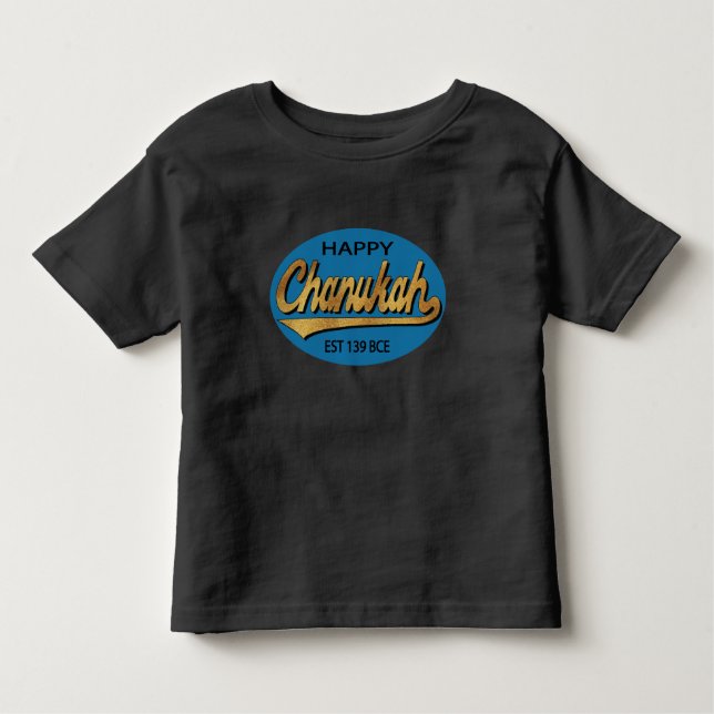 Hanukkah "Chanukah Retro Est 139BCE" Toddler Shirt (Front)