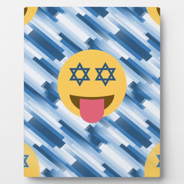 hanukkah chanukkah emoji plaque (Front)