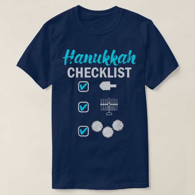 Hanukkah Checklist  T-Shirt (Design Front)