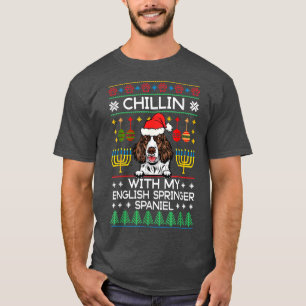Hanukkah Chillin With My English Springer Spaniel T-Shirt