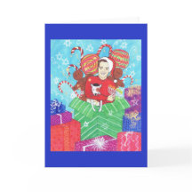 Hanukkah Christmas Holiday Greeting Card with Dog