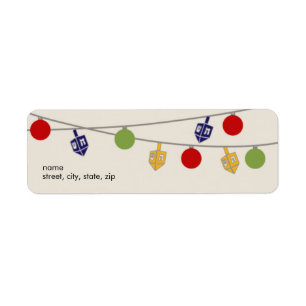 Hanukkah & Christmas Return Address Labels
