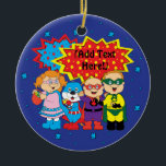 Hanukkah Circle Ornament<br><div class="desc">Hanukkah Circle Ornament (Double Sided). Personalise by choosing your favourite font style, size, colour and wording!</div>