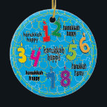 Hanukkah Circle Ornament<br><div class="desc">Hanukkah Circle Ornament.</div>