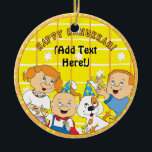 Hanukkah Circle Ornament<br><div class="desc">Hanukkah Circle Ornament. Personalize by using your favorite font style, size, color and wording.</div>