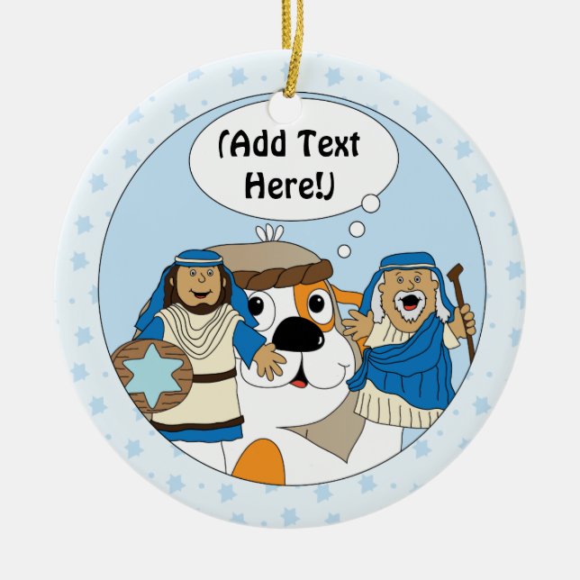 Hanukkah Circle Ornament (Front)