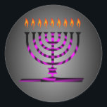 Hanukkah Classic Round Sticker<br><div class="desc">kool sticker</div>