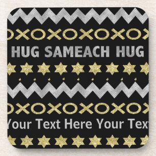 Hanukkah Coasters Hug Sameach