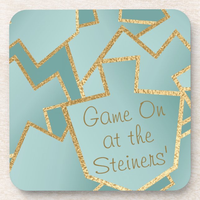 Hanukkah Coasters The New Elegant Turquoise (Front)