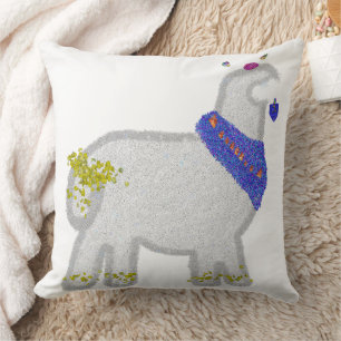 Hanukkah Cute Alpaca Feliz Janucá Cushion