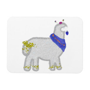 Hanukkah Cute Alpaca Feliz Janucá Magnet