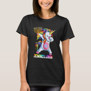 Hanukkah Dabbing Unicorn Jewnicorn Chanukah Jewish T-Shirt