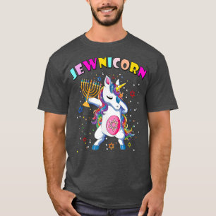Hanukkah Dabbing Unicorn Jewnicorn Chanukah Jewish T-Shirt