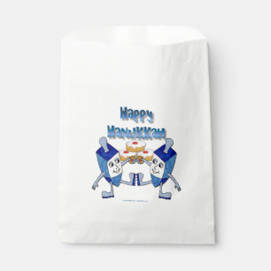 Hanukkah Dancing Dreidels and Jelly Doughnuts Favour Bag