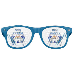 Hanukkah Dancing Dreidels and Jelly Doughnuts Retro Sunglasses