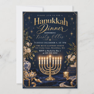 Hanukkah Dinner Celebration Invitation